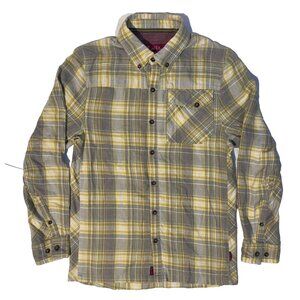 John M Browning Heritage Collection Yellow Plaid Flannel - S Outdoor Button Up